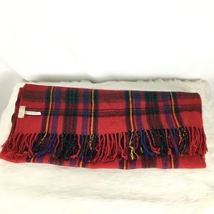 Plaid Checked Tartan Scarf FREE PEOPLE